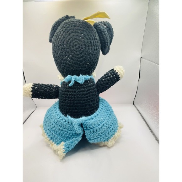 Vintage Handmade Crochet Minnie Mouse Doll 18.5” Stuffed P1 - Picture 2 of 6